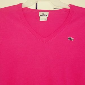 Hot pink Lacosta sweater NWOT size 40